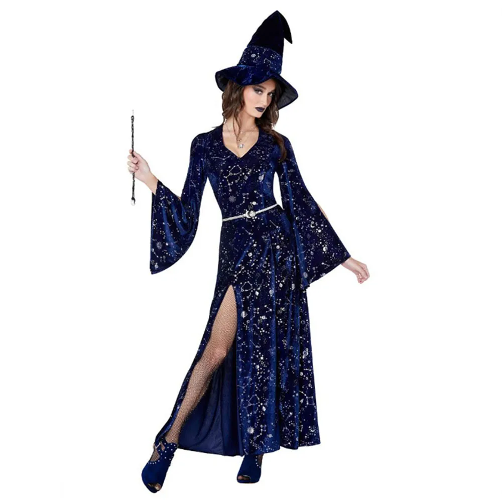 

Halloween Costume Witch Costume Sexy High Slit Witch Dress Prom Costume Cosplay