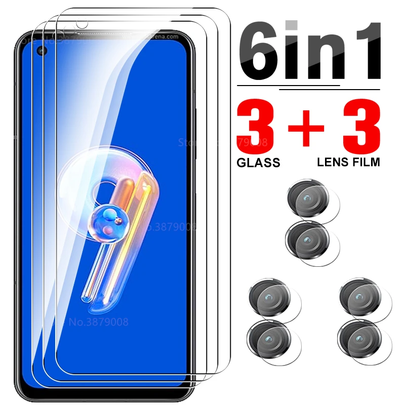 

6in1 Tempered Glass For Asus Zenfone 9 Screen Protector For Asus Zen fone 9 Zenfone9 5.9inch Camera Lens Protective Film Cover