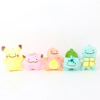 cute q version pokemon plush pikachu charmander toy key chain kawaii plush backpack pendant birthday gift pok%c3%a9mon plush