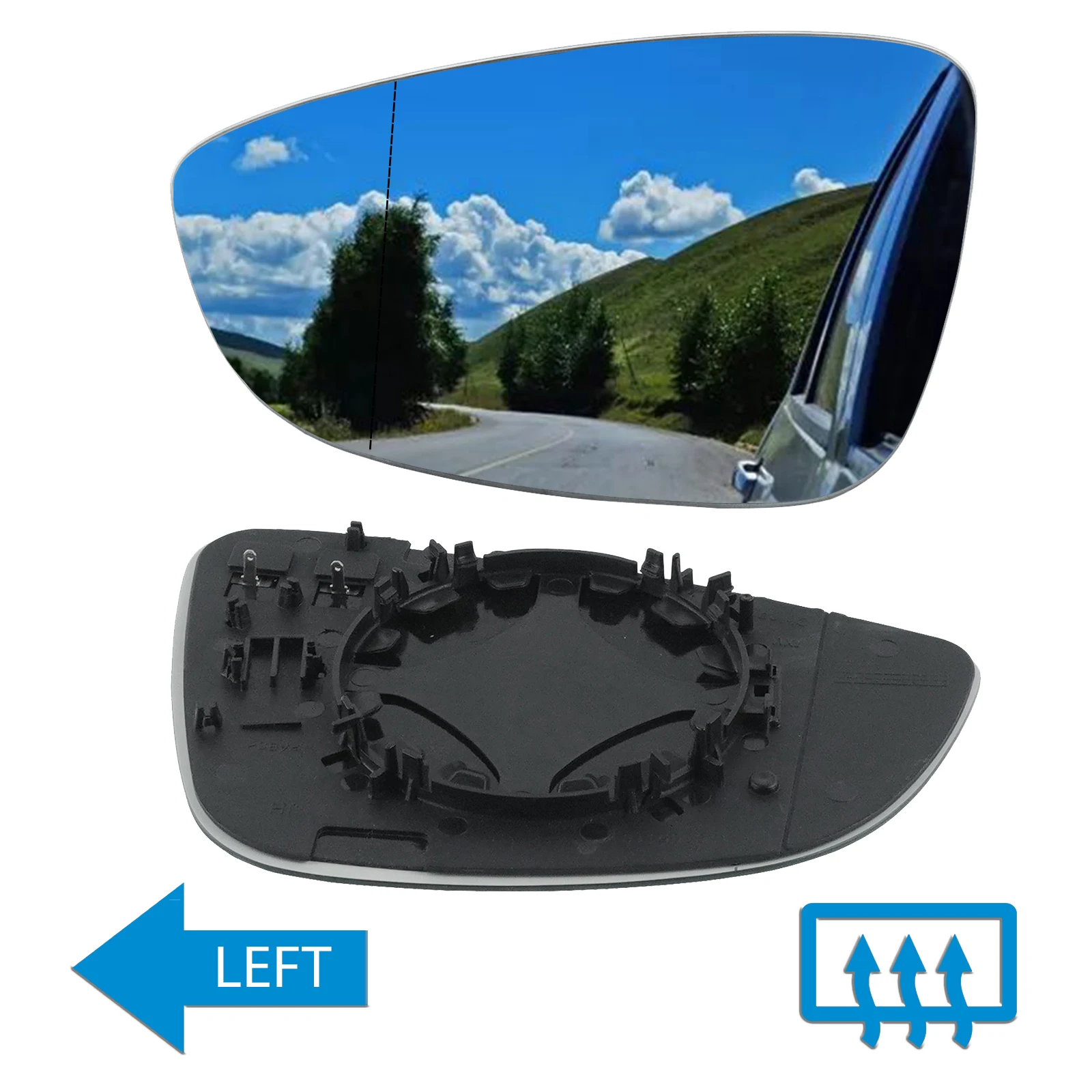 

Для VW Passat B7 2010-2015 левая N/S крыло двери зеркало стекло с подогревом пассажирская сторона