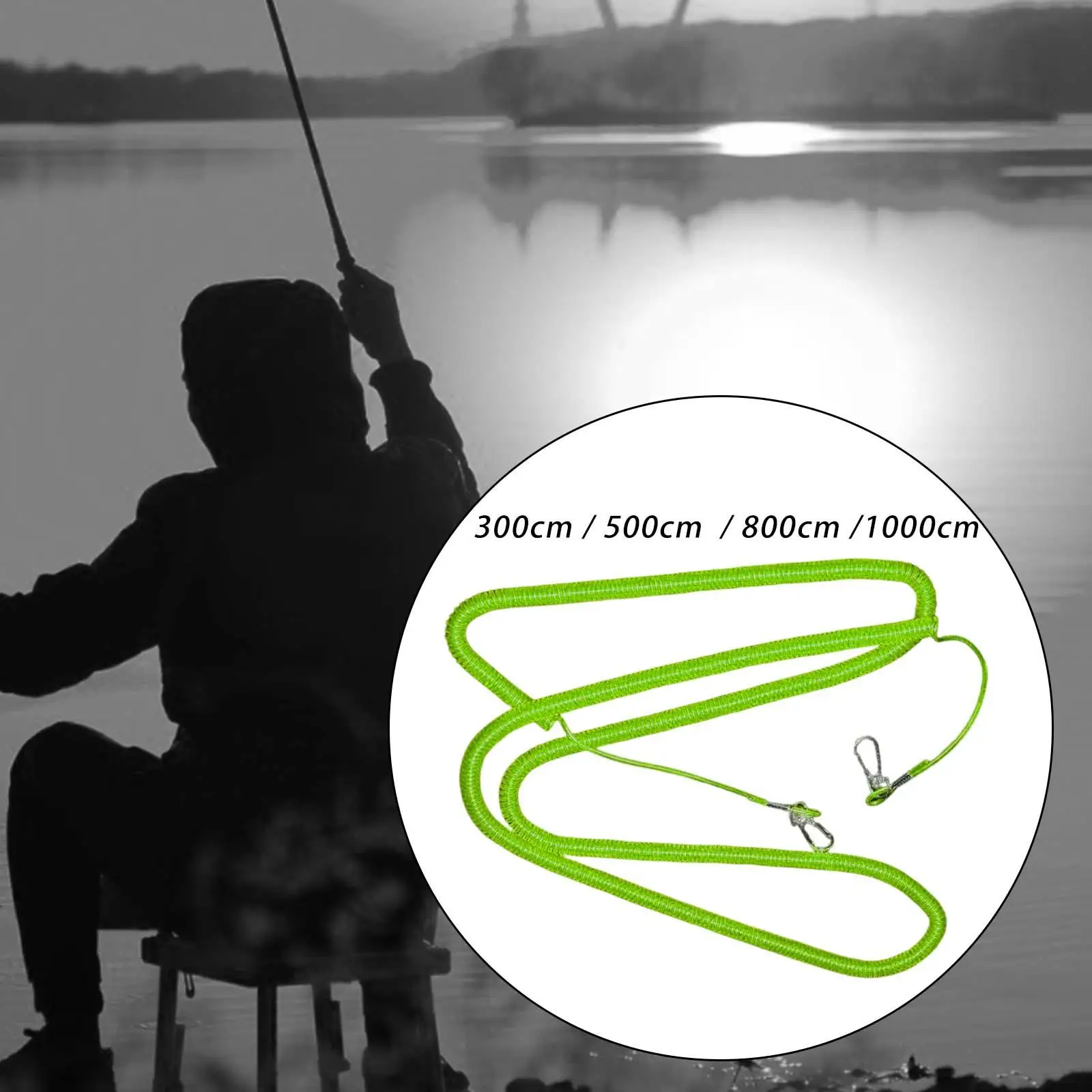 

Fishing Coiled Lanyard Fishing Tool Rod Leash Extension Cord Tether Wear Resistant for Rods Flexible