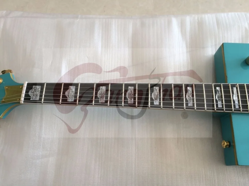 Diddley светильник зеленая прямоугольная Золотая обвязка для электрической гитары