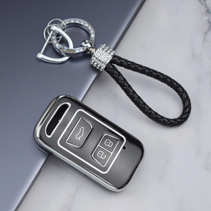 

Мягкий ТПУ чехол для автомобильного ключа для Chery Tiggo 3 5X 4 8 Glx 7 2019 2020, умный безключевой телефон, чехол для брелока, защитный держатель