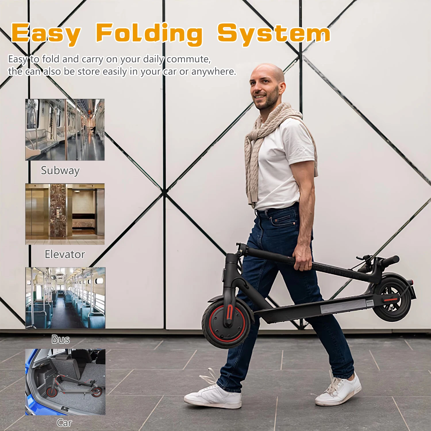 Электрический скутер H7 350 Вт складной для взрослых аккумулятор 36 в 8 5 Ач скорость