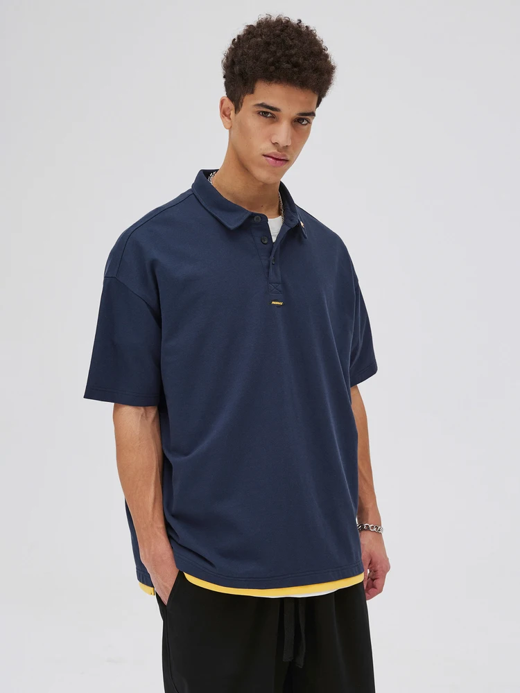 

4XL Polo T-Shirts 100% Cotton 2022 Summer Women Men Oversized T Shirt Black Tops Turn-down Collar Clothing Loose Leisure Tees