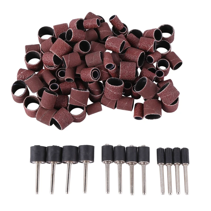

120Pcs Drum Sanders Set Including 108 Pcs Sanding Bands And 12 Pcs Drum Mandrels
