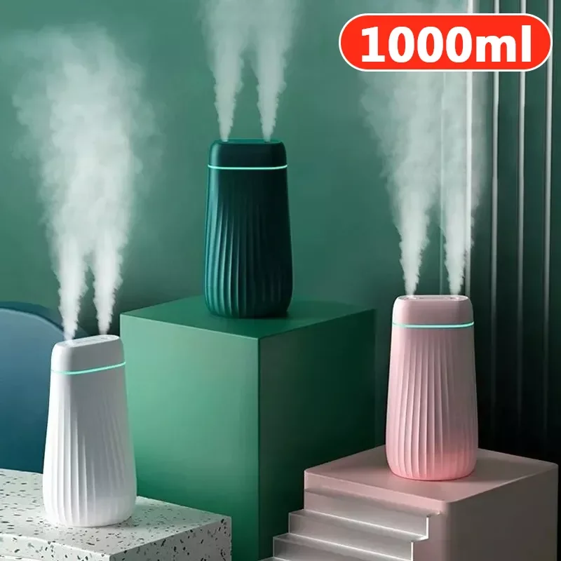 

New Air Humidifier 1L High Capacity Ultrasonic Aroma Essential Oil Diffuser For Home Car With USB Aromatherapy Cool Mist Maker