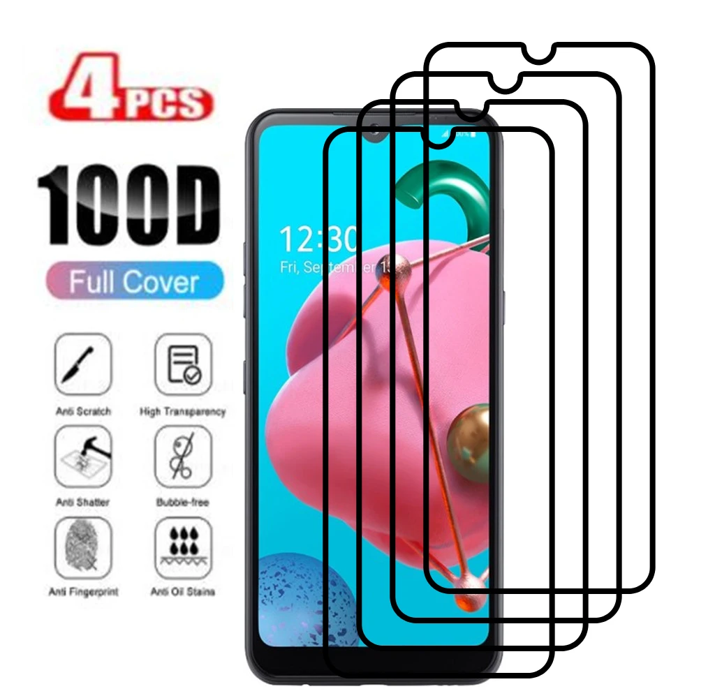 Защитное стекло с полным покрытием 4 шт. для LG reflector Risio 4 Stylo 6 V60 ThinQ W10 Alpha W31 K12 Max K20 K30 Plus 5G, защитная пленка для экрана