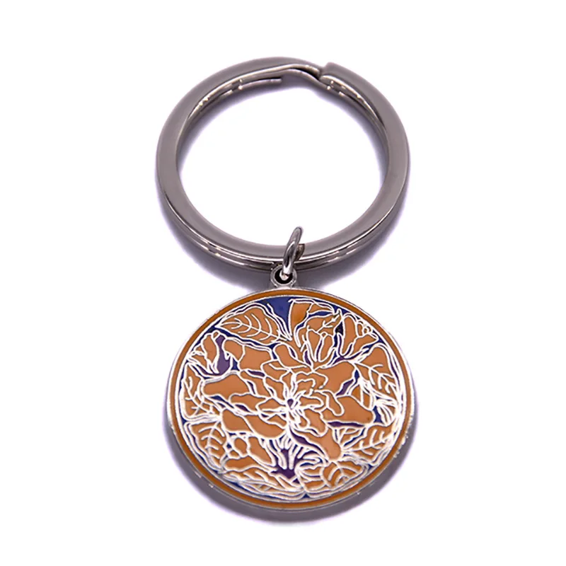 HIBODY Custom Metal Creative Logo Pattern Key Chain Dripping Oil Enamel Diy Bag Buckle Children's Graffiti Custom Gift