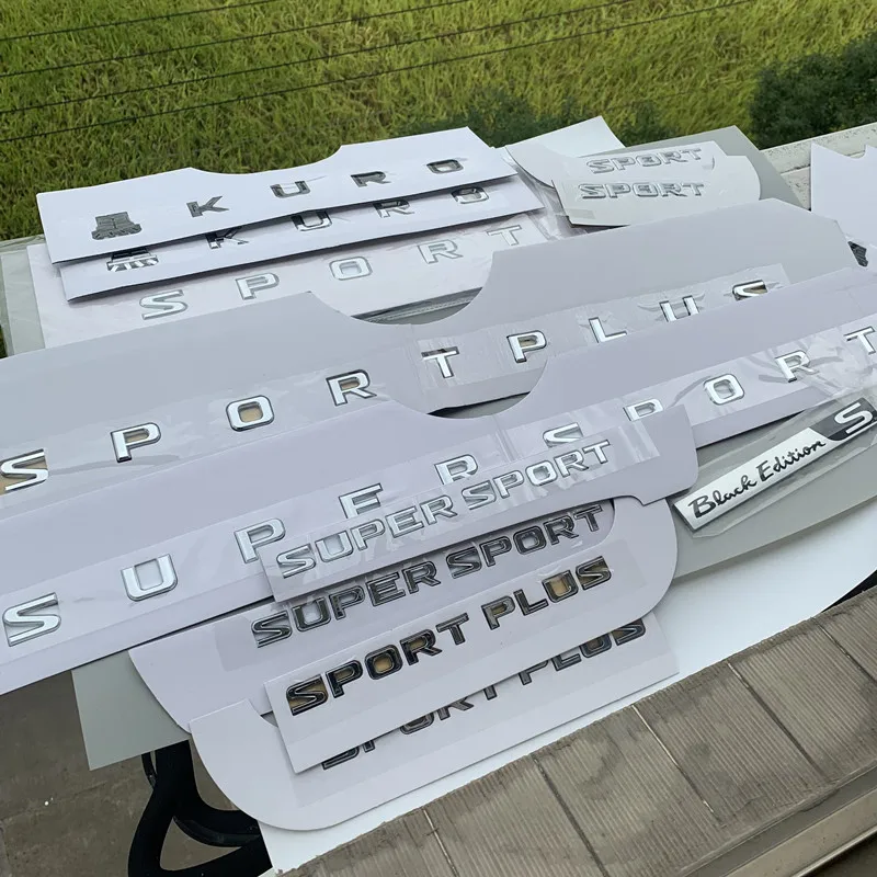 

3Pcs/Set Sport Supersport Sportplus Kuro Emblem Rear Boot Side Marks Badge Sticker Decal Logo Letter For Lexus LX570 2008-2019