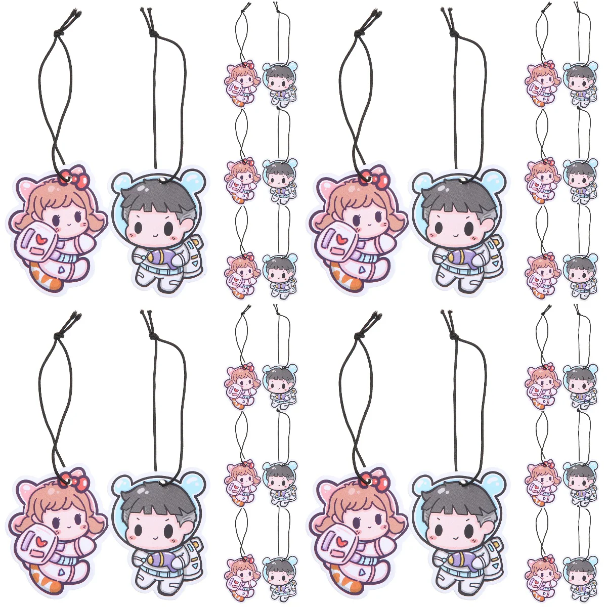 

32 pcs Astronaut Car Air Freshener Car Fresheners Rearview Mirror Hanging Decor