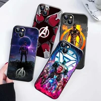 marvel the avengers iron man phone case for apple iphone 13 12 11 pro 12 13 mini x xr xs max se 6 6s 7 8 plus carcasa coque