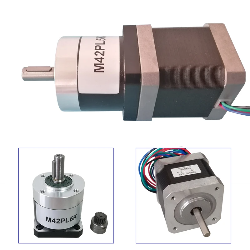 Планетарный шаговый двигатель NEMA 17 1 3 А 40 Н.см передаточное число 15:1 20:1 25:1 30:1 50:1 100:1