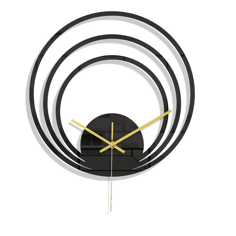 

3D Wall Clock for Home Living Room Office Acrylic Modern design Quartz Needle Hanging Watch Acrylic Movement Sweep