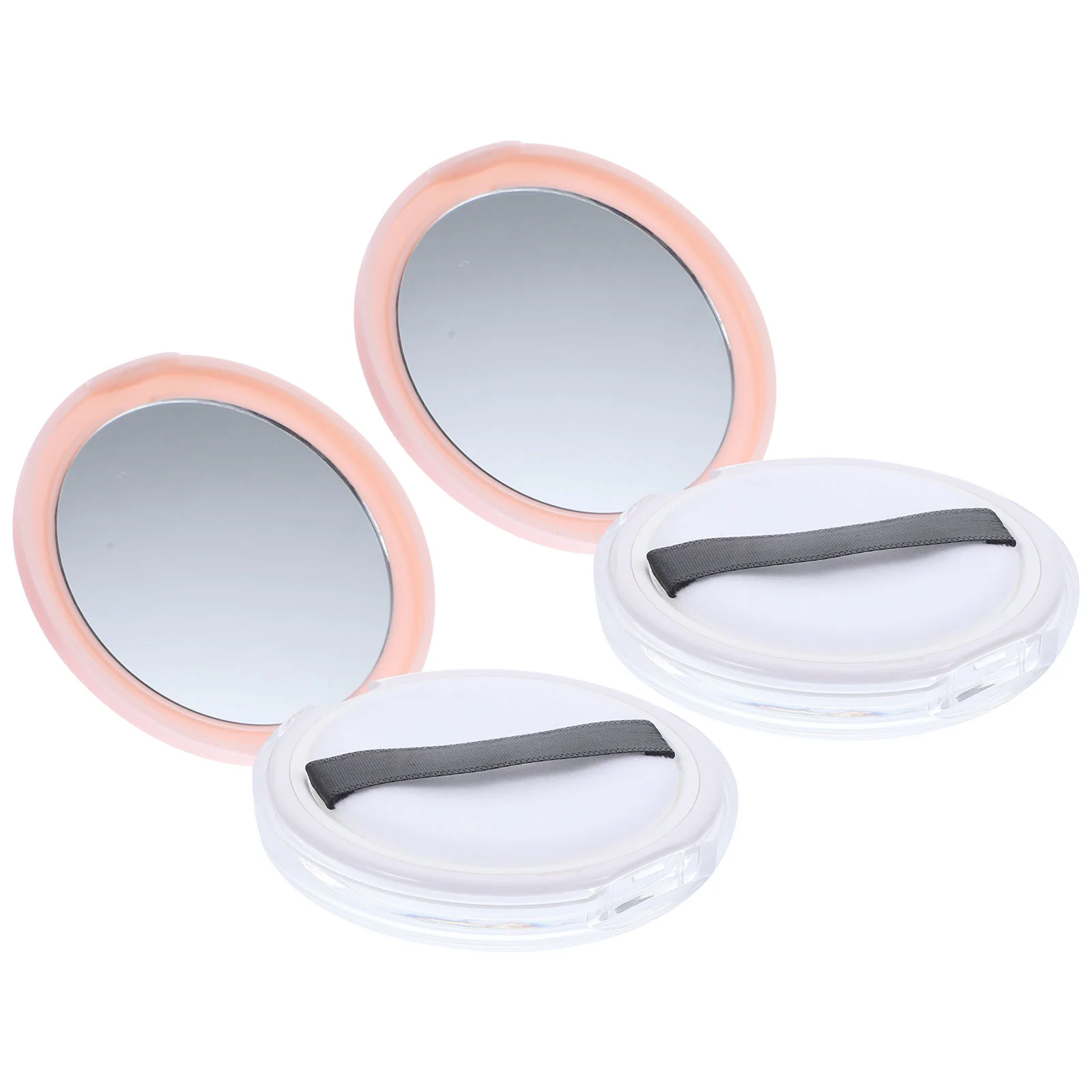 

2Pcs Empty Loose Powder Case Portable Powder Case with Puff Makeup Powder Container Compact Case for,