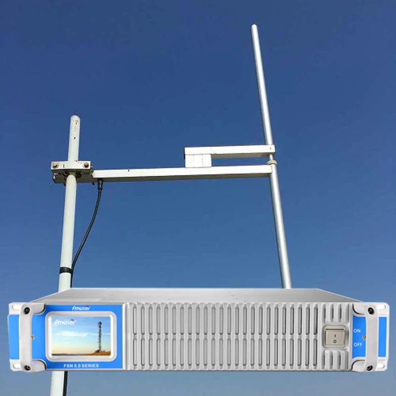 Фото FM-радиопередатчик FSN-1000C DSP 1000 Вт (1 кВт) 5.0 FM + FM-диапазонная антенна FU-DV2 с высоким коэффициентом усиления для радиостудии №1