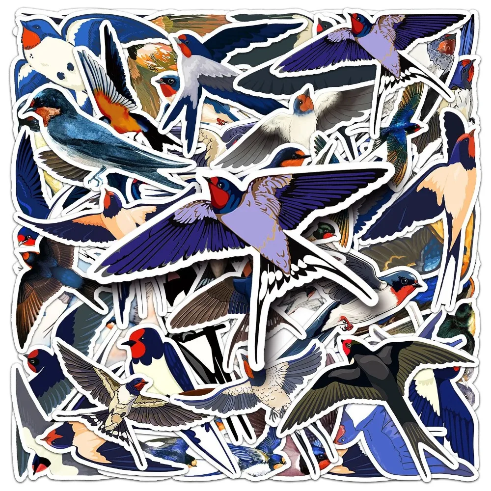 10/50 шт. декоративные наклейки Ласточка