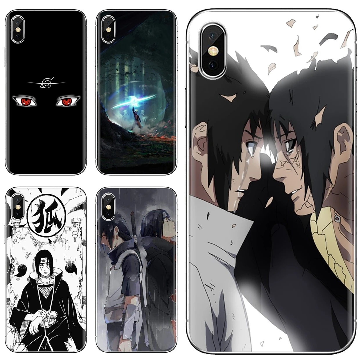

Silicone Skin Case For iPhone 10 11 12 13 Mini Pro 4S 5S SE 5C 6 6S 7 8 X XR XS Plus Max 2020 Naruto Shippuden Sasuke Itachi
