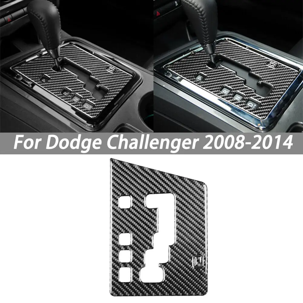 

Carbon Fiber Console Gear Shift Panel Trim Sticker For Dodge Challenger 2008-14
