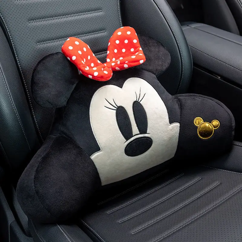 Фото Disney Микки и Минни анимация периферийный мультфильм милая подушка для подголовника автомобиля креативная кавайная подушка для сиденья автомобильная подушка украшение №5