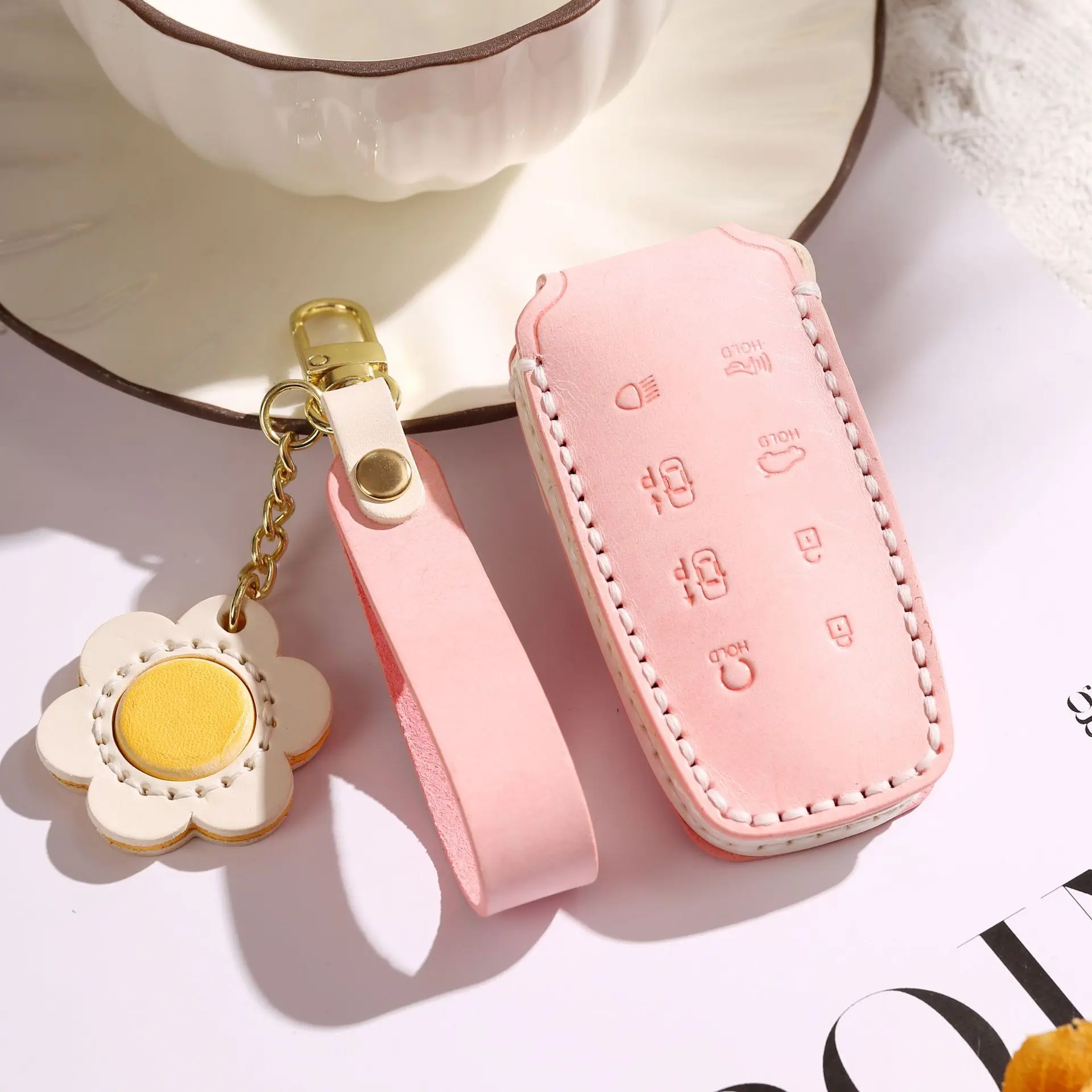 

Кожаный Автомобильный Брелок для Hyundai Genesis G70 G80 G90 EQ900 GV80 GV70 GV60 GV80 GV90 BH DH G60