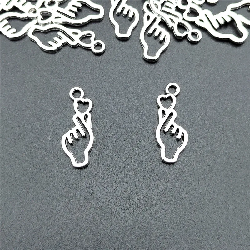 Палец Сердце Diy Ювелирные Аксессуары Borahae I Purple You Ожерелье Декоративный Кулон