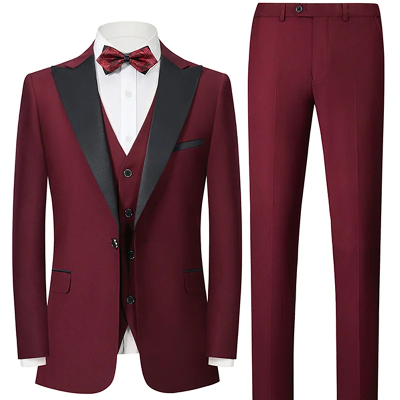 2023 высококачественный мужской костюм с воротником-стойкой и лацканами комплект