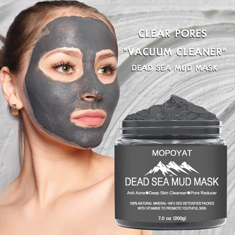 

Грязевая маска из мертвого моря для лица и тела-натуральный уход за кожей, лучшая Очищающая глина для лица для черных точек, отбеливания, акн...
