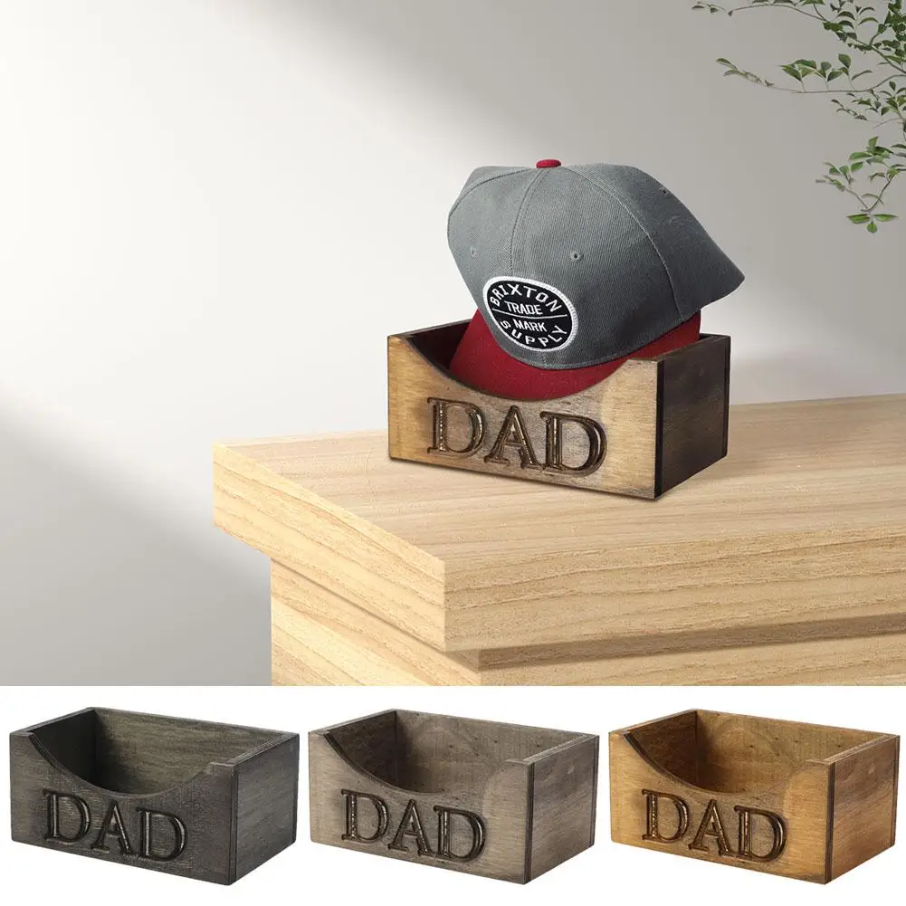 For Baseball Caps Rustic Wooden Hat Holder Display Gifts Rack Wood Storage Home Decoration Stand Ornaments Office Solid Hat R0I8