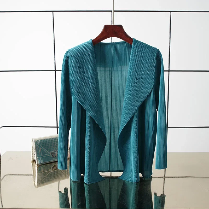 Плиссированный однотонный кардиган Y2k новинка женская футболка со складками