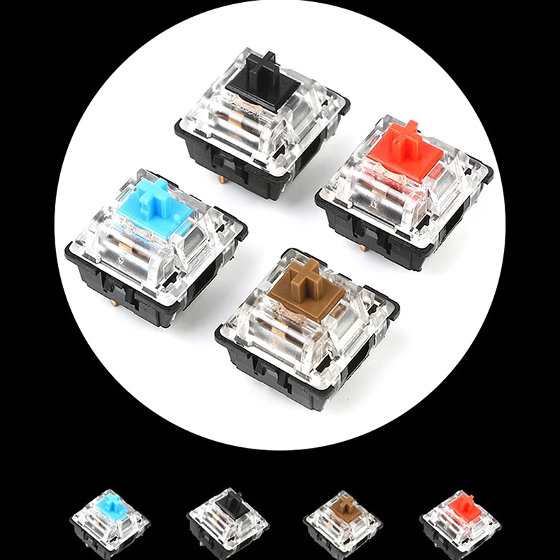 

10pcs/set Switches SMD RGB Linear Tactile Lube Mechanical Switch 3Pin How Swap Yellow Red Silver For Mechanical Keyboard