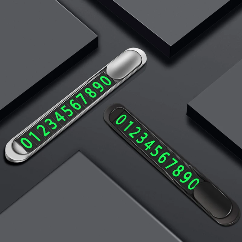 

Светящаяся Автомобильная Временная парковочная карта, скрытая табличка с номером телефона, автомобильные аксессуары, автомобильный стике...