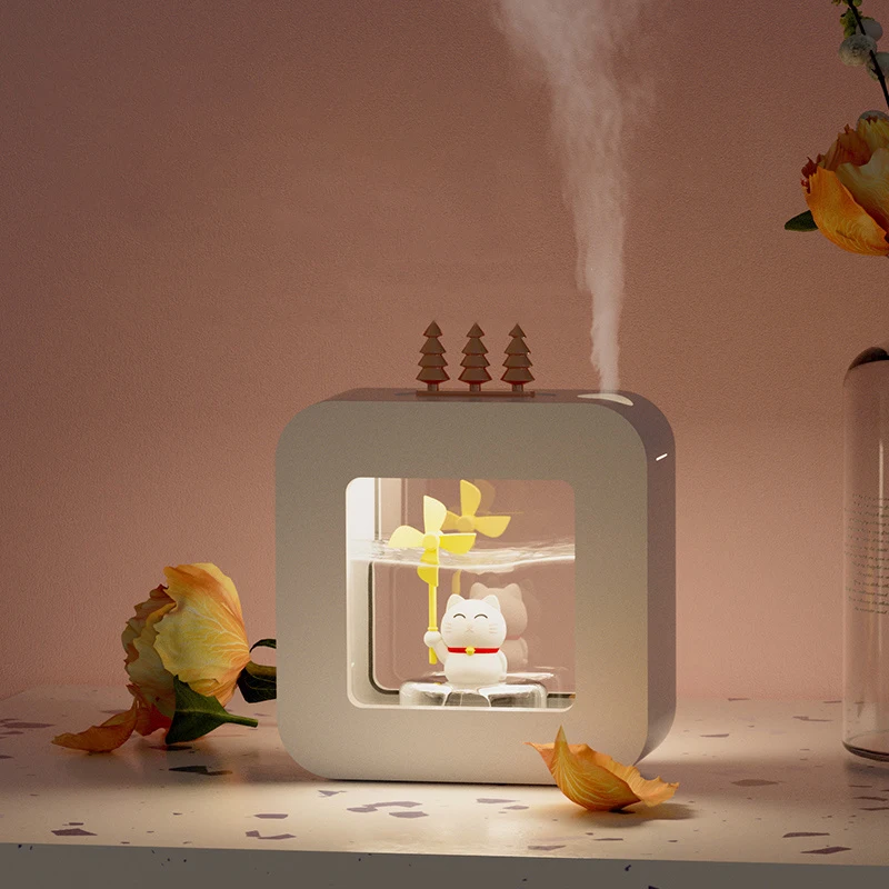 

Efocus Humidifier Portable 450ml LED Light Aroma Oil Diffuser USB Aromatherapy Wireless Adroable Cute Pet Gift Air humidifie