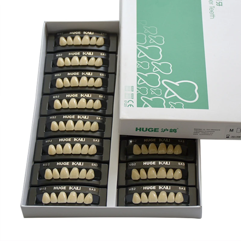 

16Sets(12Sets)/box HUGE KAILI Dental Teeth Anterior/Posterior Denture Synthetic Polymer Teeth with 2 Layers
