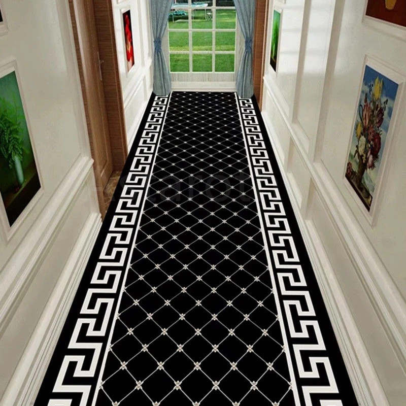 

Light Luxury Diamond Shaped Pattern Lobby Carpets Rug Stairway Hallway Stairs Home Decor Corridor Aisle Runner Wedding Anti Slip