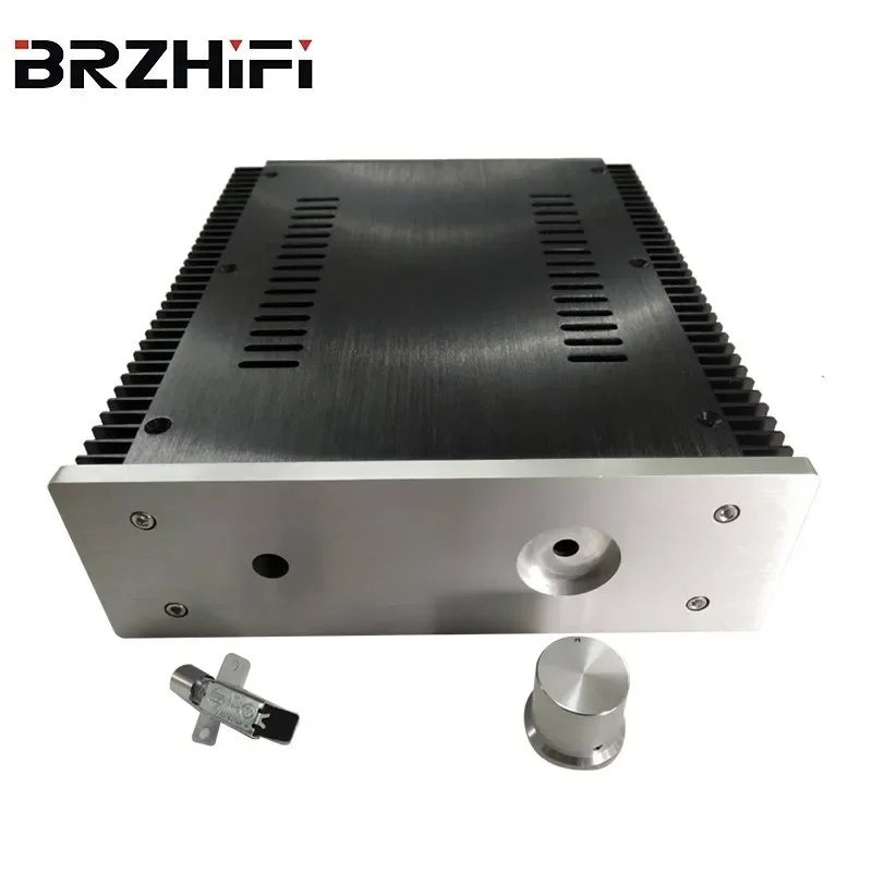 

BRZHIFI BZ2107 Series Double Radiator Aluminum Case For Power Amplifier DIy Electronic Enclosure Instrument Chassis 212*257*70mm