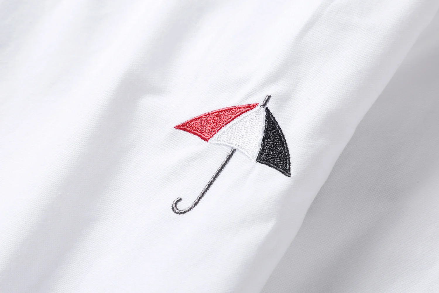 TB HOM BRUN Oxford embroidered full-body shirt for men