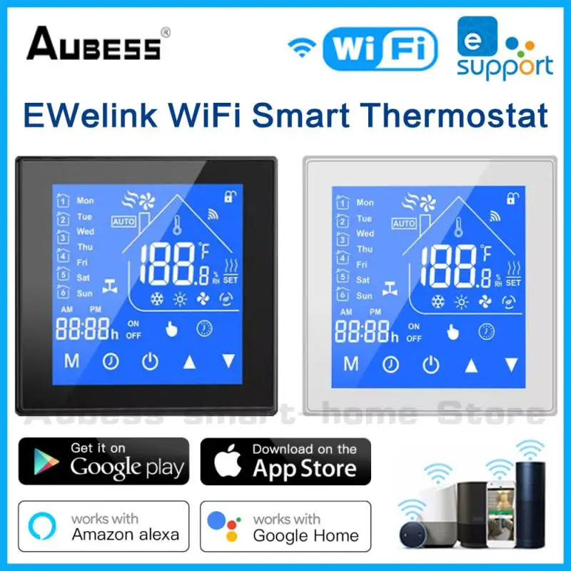 

EWelink WiFi Smart Thermostat Electric Floor Heating Water/Gas Boiler Heater Temperature Remote Controller Alexa Google Home
