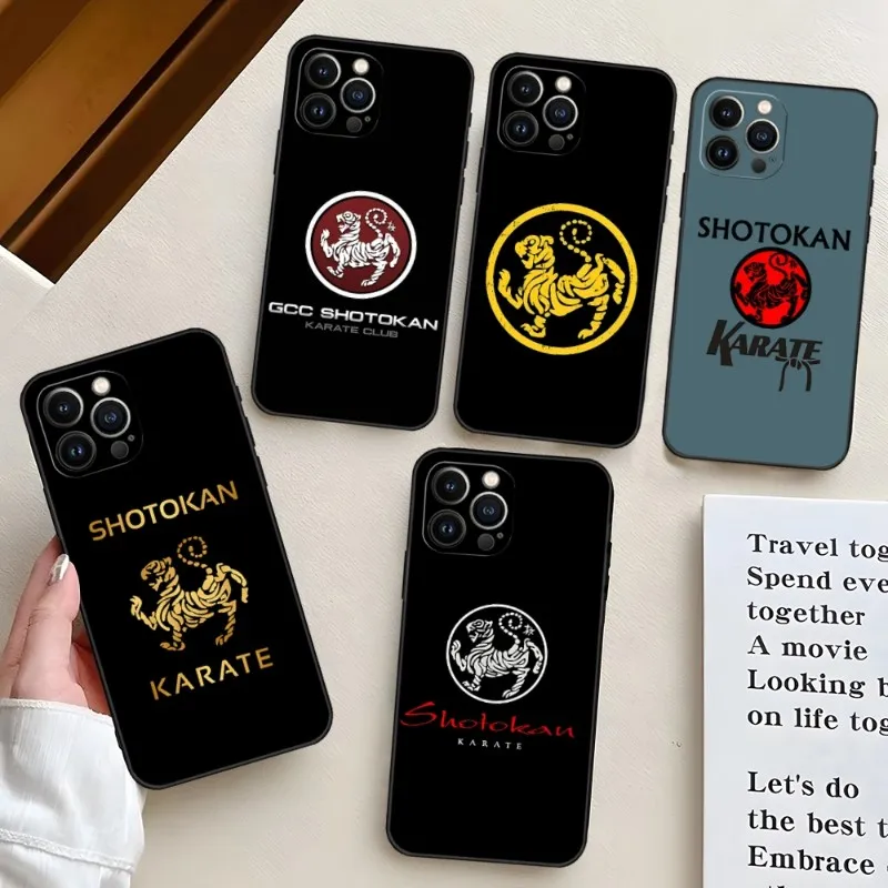 SHOTOKAN тигр-Японский Символ карате чехол для телефона Iphone 15 Pro Max 14 Mini 13 12 11 X Xr Xs 6 6s 7 Чехол