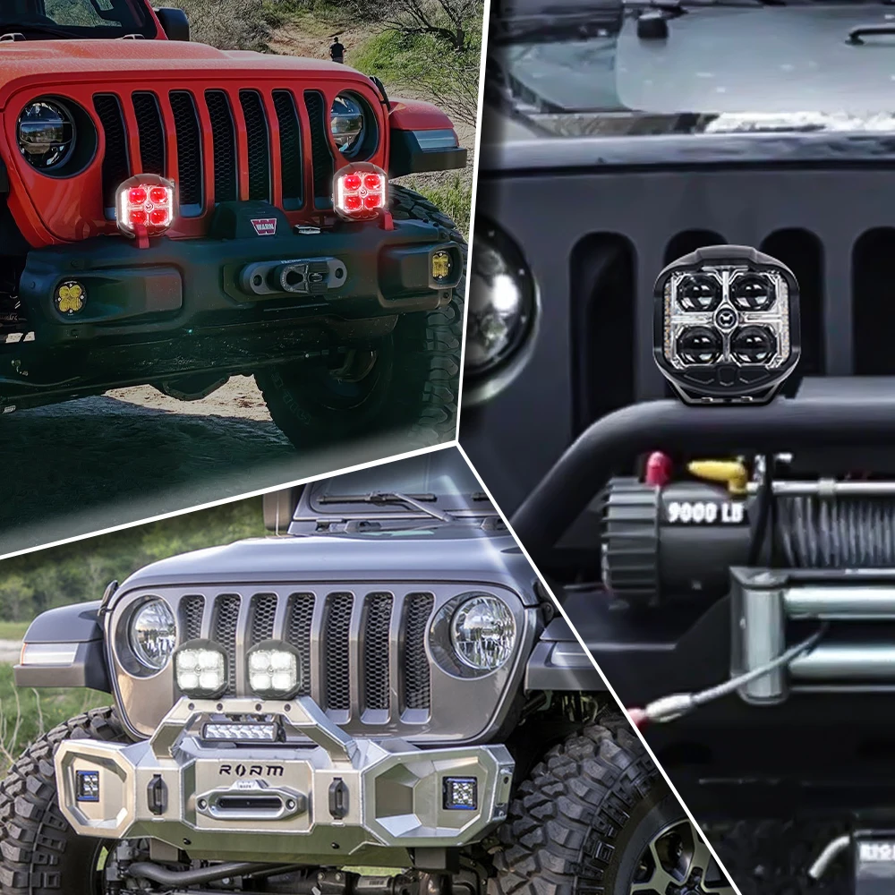 POVTOR 6-дюймовый светодиодный рабочий фонарь боковой шутер вспомогательный DRL