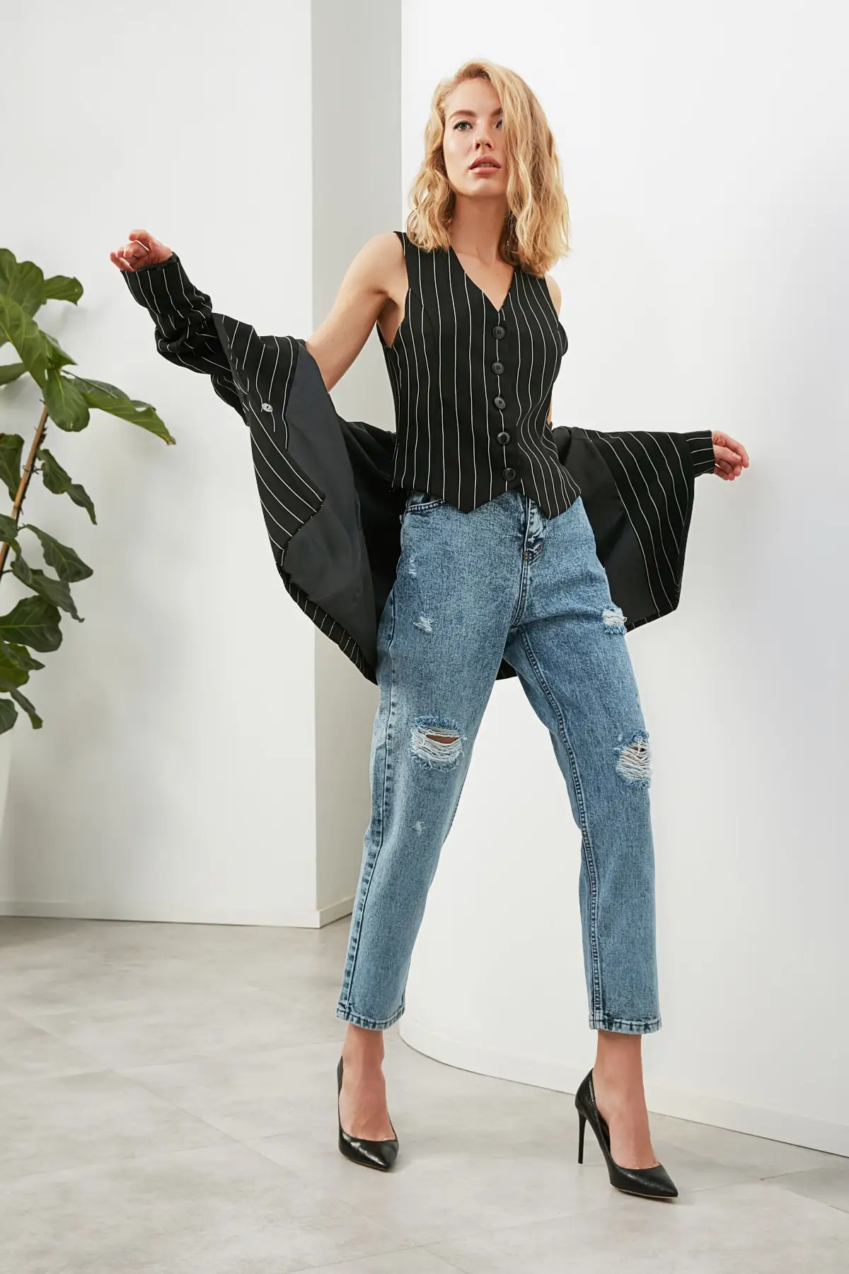 Джинсы для мамы с завышенной талией TWOAW22JE1219 |