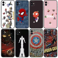 cute marvel hero characters phone cases for iphone 13 pro max case 12 11 pro max 8 plus 7plus 6s xr x xs 6 mini se mobile cell