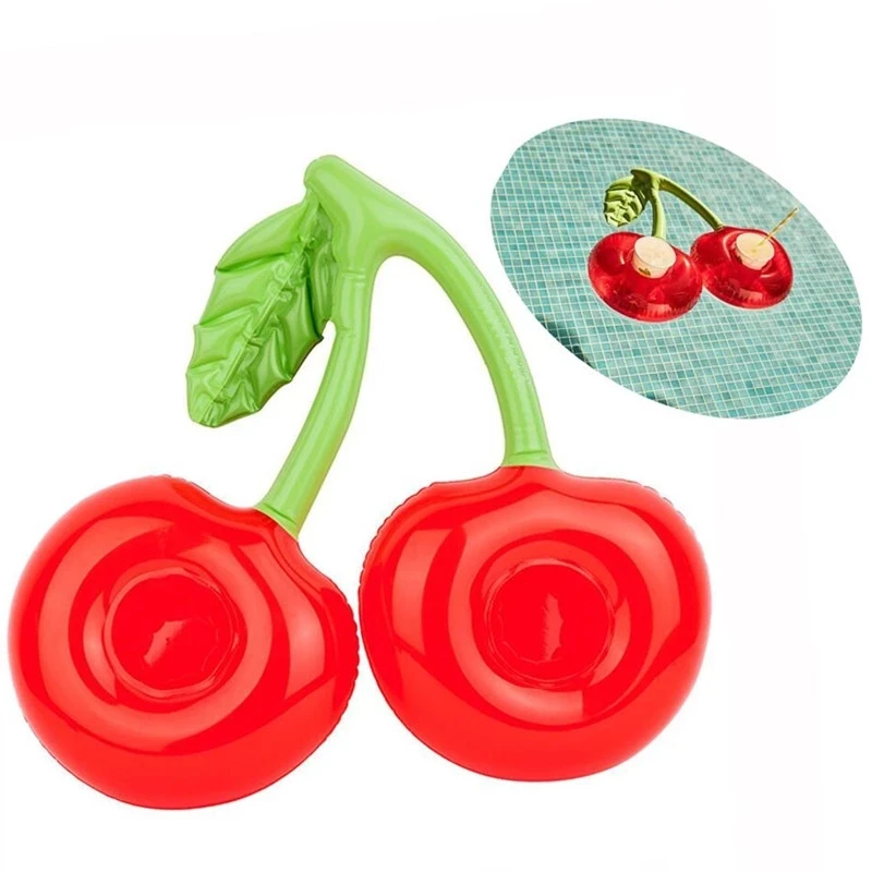 

1PC Inflatable Cherry Crab Cup Holder Pool Party Float Drink Holder Swimming Pool Float Beer Cooler Pool Toy Floating Coasters