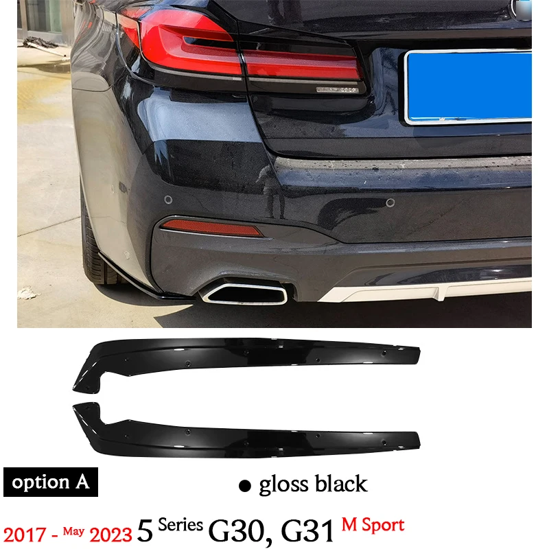 

1 пара, сплиттер для заднего бампера BMW 5 Series G30 M Sport 2017 - May 2023