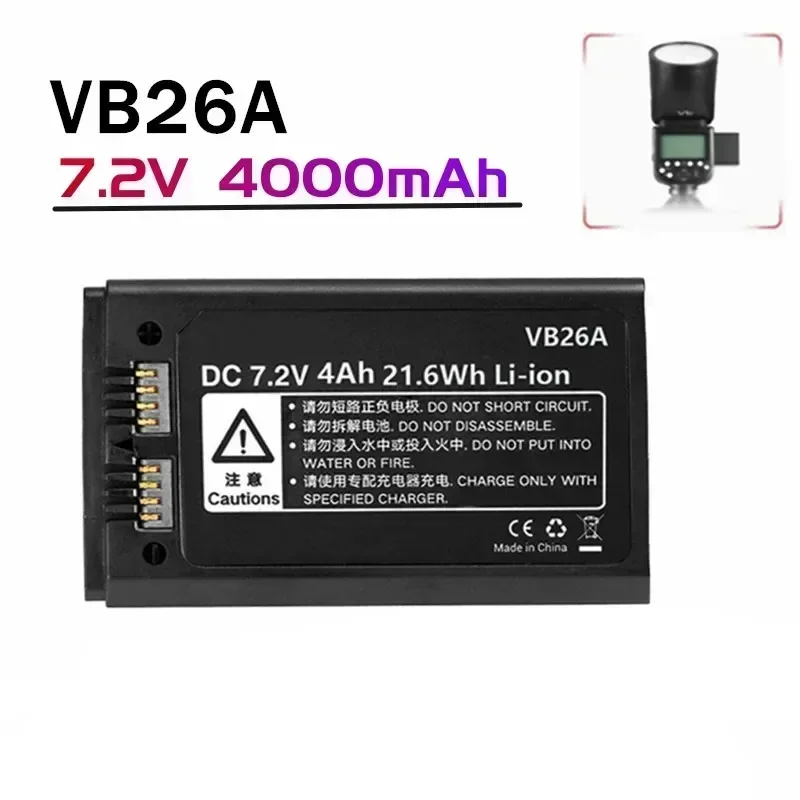 Фото Аккумулятор Li-Ion 7.2V VB26A VB26B для фотосветильников серии V1, круглой формы, совместимый с V1S V1C V1N V1F V1O V №3