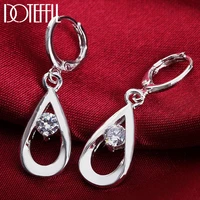 doteffil 925 sterling silver aaa zircon water droprain drop earrings charm women jewelry fashion wedding engagement party gift