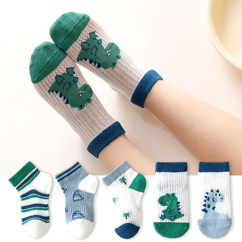5 пар/комплект, детские летние хлопковые носки