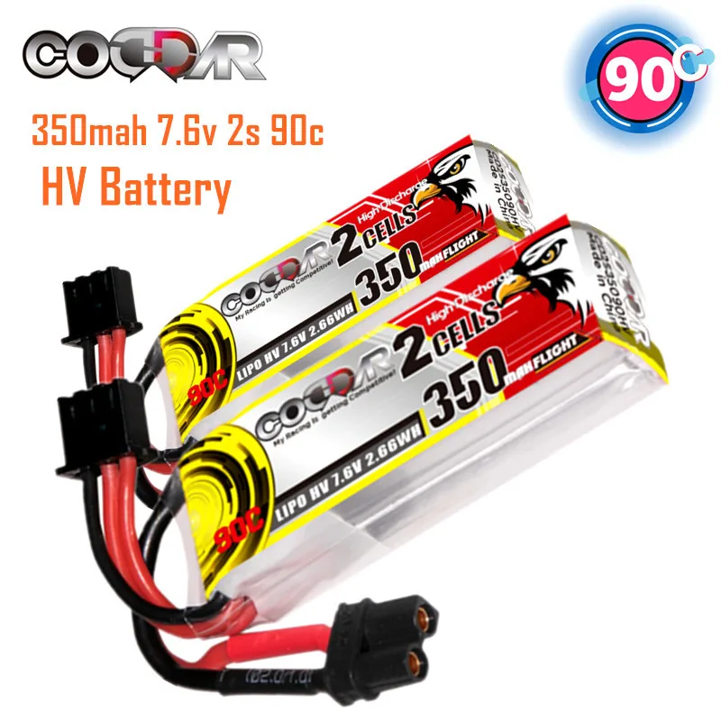 

Аккумуляторы CODDAR HV 2S 7,6 В 350 мАч 90C LiPo аккумулятор для беспилотника для радиоуправляемого самолета вертолета квадрокоптера автомобиля лодки ...