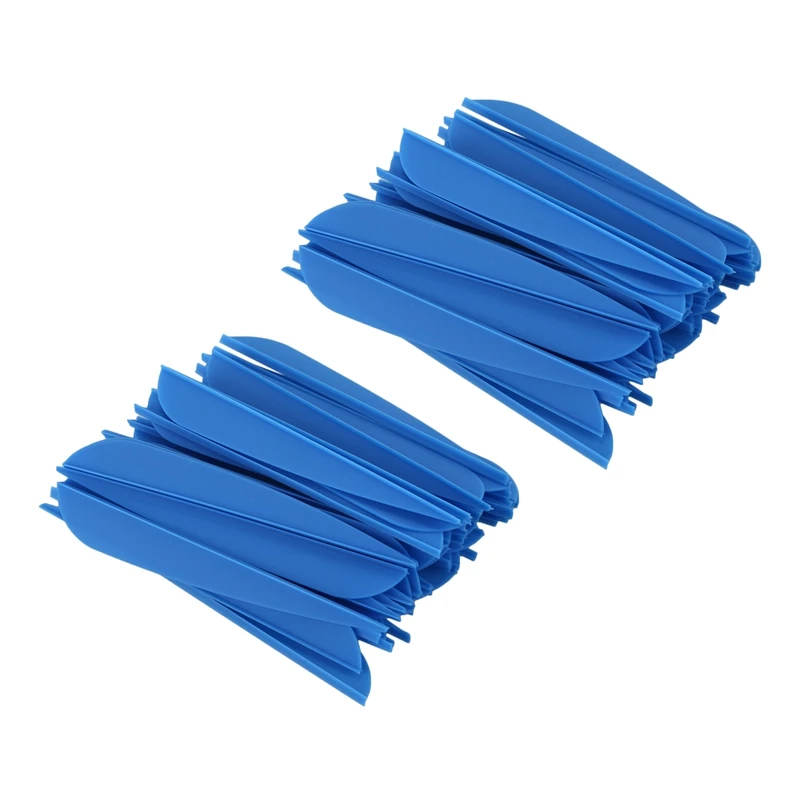 

Стрелы лопасти 4-дюймовые пластиковые перо Fletching для DIY стрельбы из лука стрелы 100 упаковка (синий)