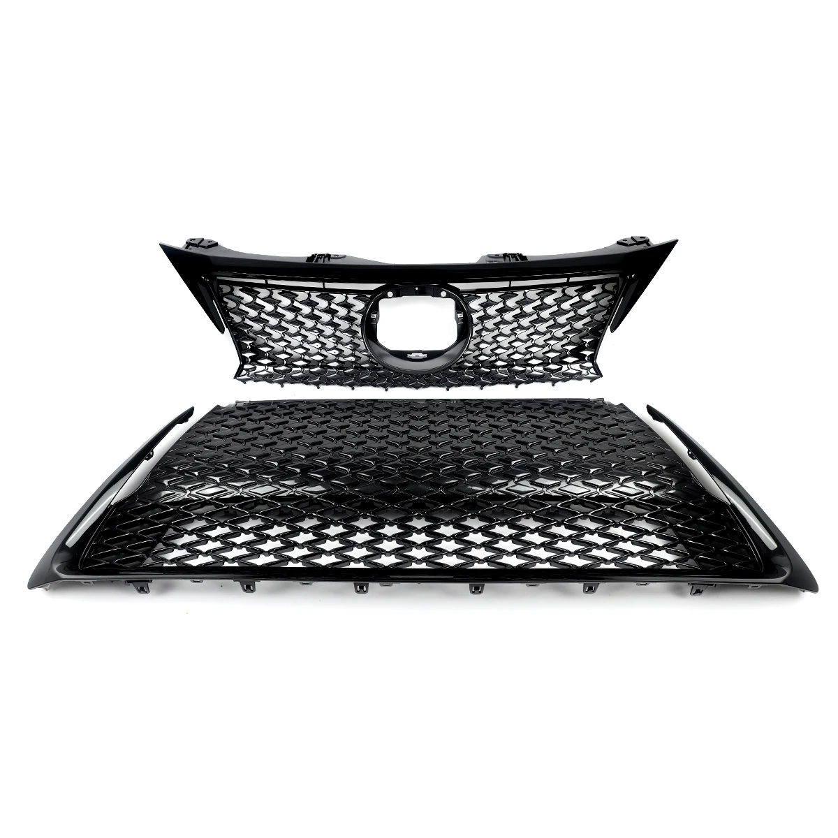 

Глянцевый черный передний бампер в стиле F-Sport, верхняя и нижняя решетка для Lexus CT200h 2014-2017, сетчатые решетки переднего радиатора Magickit